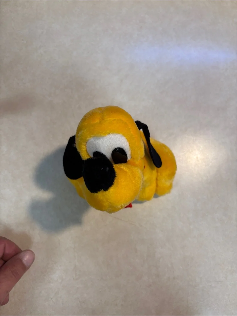Disney Yellow Pluto Plush Toy with Black Ears